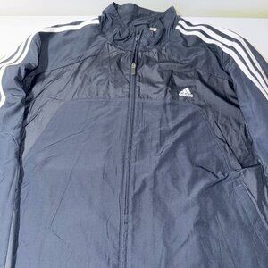 2XL Adidas Navy Blue Striped Jacket